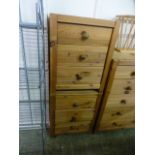 A pair of pine bedside chests CONDITION REPORT: W. 37 cm D. 38 cm H.