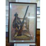 A framed and glazed oil of shotgun with pheasants