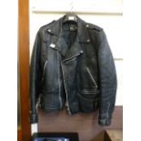 A black leather jacket