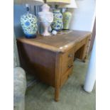 A mid-20th century oak desk