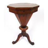 A Victorian rosewood work table,