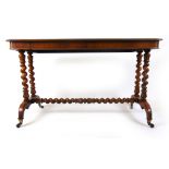 A Victorian walnut centre table,