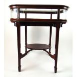 An early 20th century mahogany vitrine table,