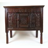 A late 17th century and later oak livery/hutch cupboard,