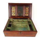 A 19th century Anglo-Indian teak and brass bound writing box,