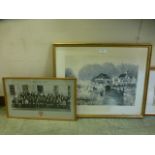 A framed and glazed photograph of Queens College Freshmen dated 1965 together with a framed and