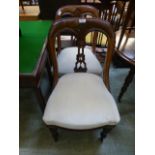 A pair of 19th century mahogany chairs,