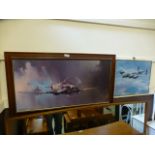 A framed print of aircraft by Barry A.