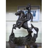 A moulded model 'Light brigade' CONDITION REPORT: Made of resin, modern. Approx h.