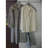 A mink coat by Zhivago of London along with a white fur jacket CONDITION REPORT: No