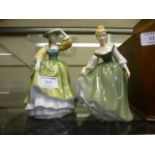 A Royal Doulton pretty ladies figure Buttercup HN4805 together with Fair Lady HN4719