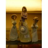 Two NAO figures of children together with a NAO figure of a lady with bird CONDITION