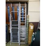 A multi section aluminium ladder