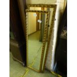Two gilt framed rectangular mirrors