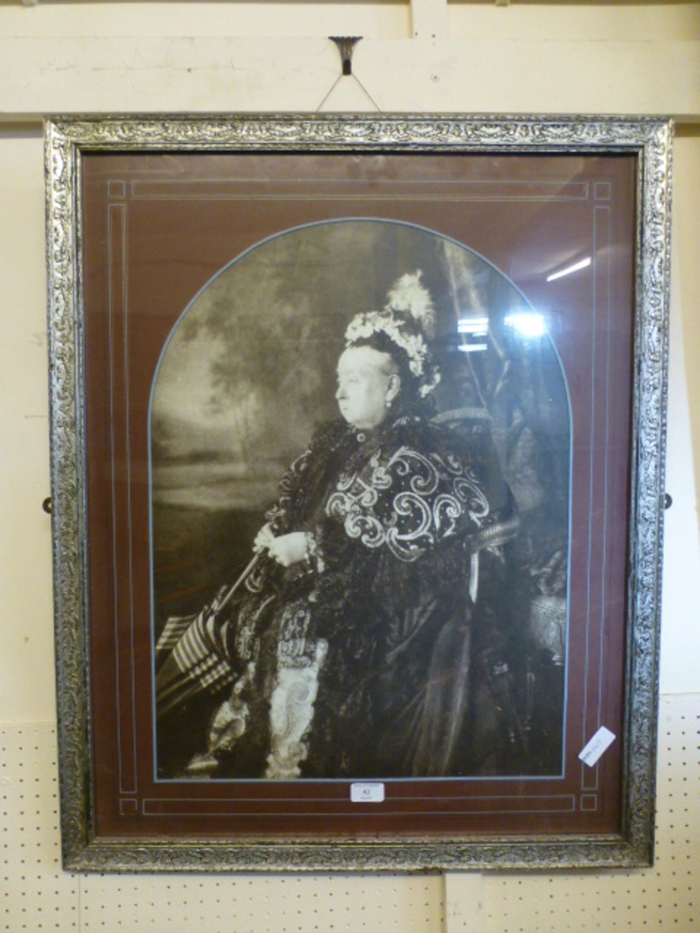 A framed and glazed photograph print of Queen Victoria CONDITION REPORT: This is a