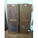 Two walnut cabinets with fitted interiors