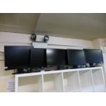 Five computer screens CONDITION REPORT: Approx measurements: Beno XL2411 57cm x