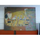 A oil on canvas after Klimt A/F