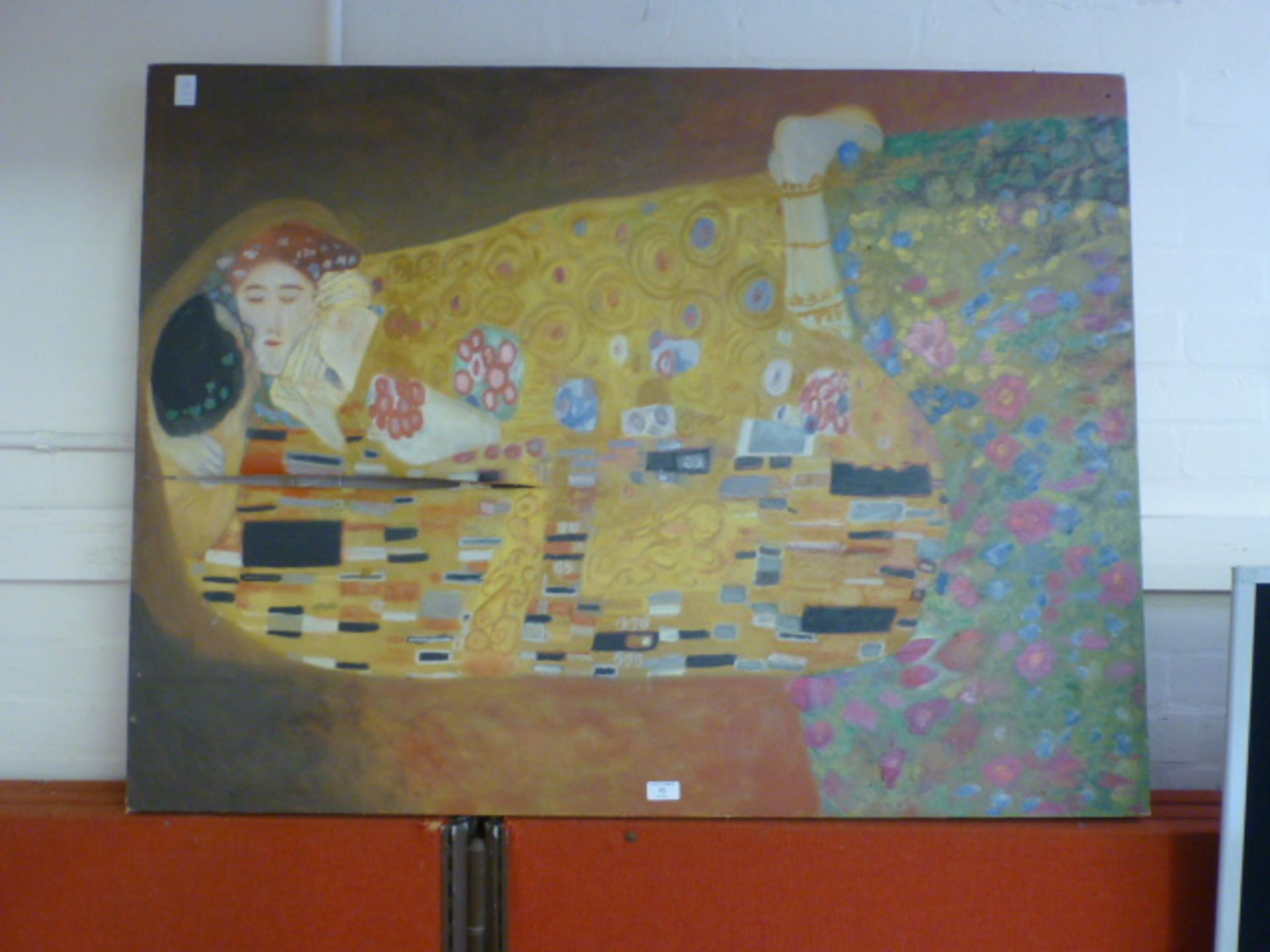 A oil on canvas after Klimt A/F