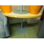 A modern oval topped table