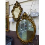 Two ornate gilt framed mirrors