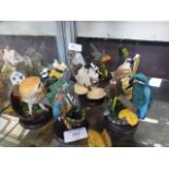 A selection of ceramic birds from the Country Bird collection to include Kingfisher, Robin,