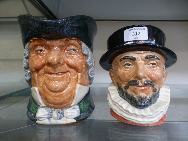 A Royal Doulton character jug 'Parson' together with 'Beefeater' CONDITION REPORT: