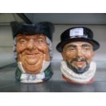 A Royal Doulton character jug 'Parson' together with 'Beefeater' CONDITION REPORT: