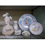 A collection of Royal Doulton Snowman ceramics to include a musical figure, trinket pot etc.