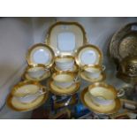 A gilt decorated Aynsley part tea set