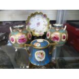 Four Noritake items to include a pie crusted rose design bowl,