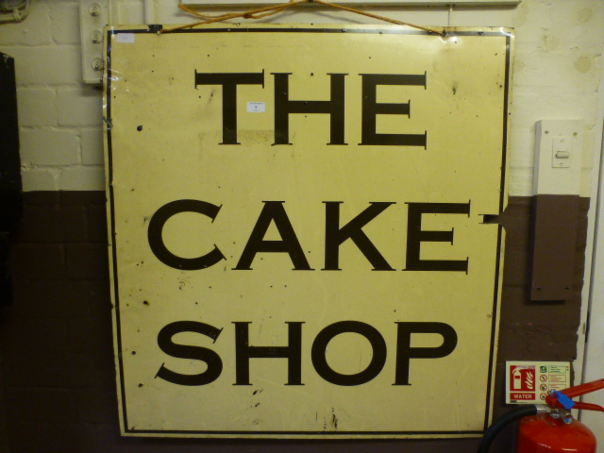 A double sided 20th century shop sign 'The Cake Shop'