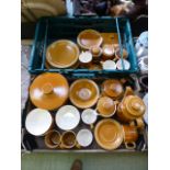 Two trays of Hornsea Saffron tableware CONDITION REPORT: Look to to 1st quality but