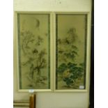 A pair of Japanese framed and glazed prints