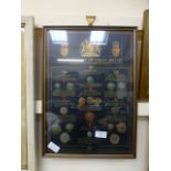 A framed and glazed collection of 'The Royal History of Great Britain Coinage'