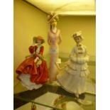 A Royal Doulton figure 'Top O the Hill' HN1834 together with two other figures