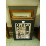 A selection of modern framed and glazed prints being of advertising basis such as Bisto, OXO,