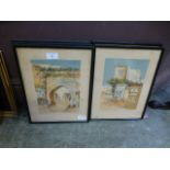 Five framed and glazed eastern style prints