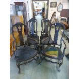 A set of six (4+2) Italian early 17th century style dining chairs A/F