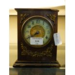 A 19th century oak cased mantle clock with brass mountings