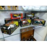 A collection of Burago model collectors cars