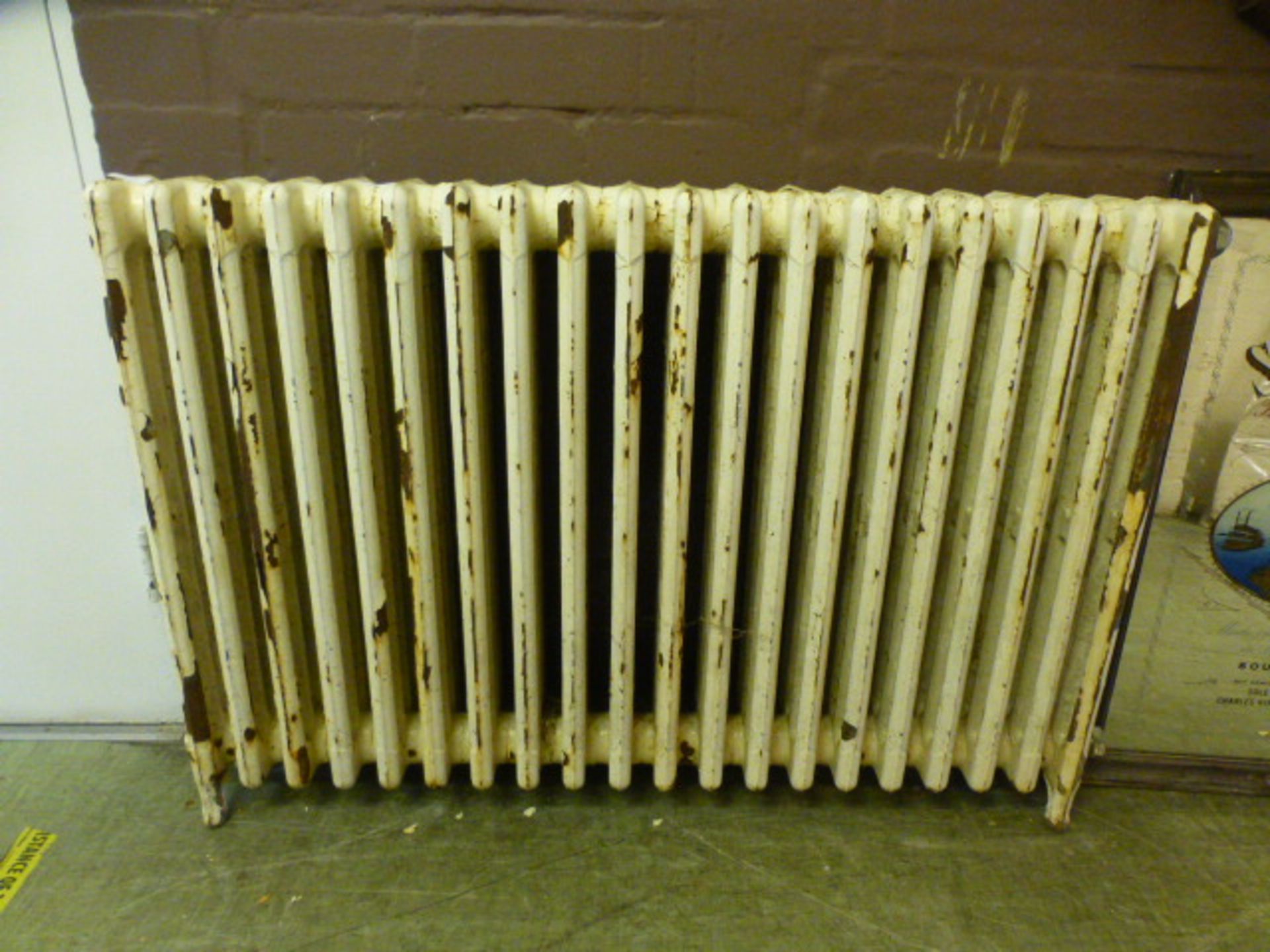 A cast iron radiator