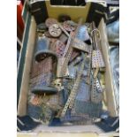 A tray containing a quantity of Meccano pieces