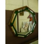 An early 20th century octagonal mirror