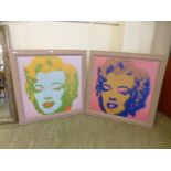 Two modern prints of Marilyn Munroe after Andy Warhol CONDITION REPORT: No marking