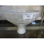 A LSA glass bowl of waisted form