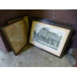 A selection of framed and glazed prints, maps etc.