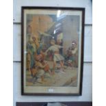 A framed and glazed print titled 'Jesus at Play' after Dixon