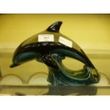 A Poole Pottery dolphin