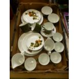 A tray of mid-20th century tableware to include cups,